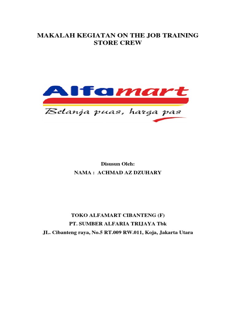 Contoh Cover Makalah Alfamart Contoh Makalah Contoh Cover Makalah Alfamart Contoh Makalah