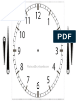 Clock Flashcard With Numbers PDF