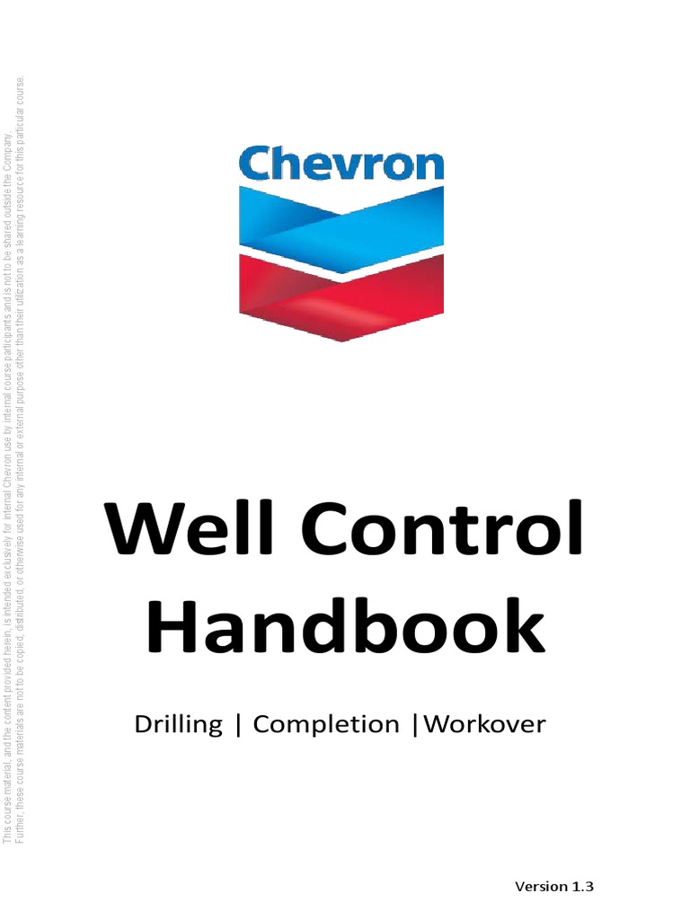 WellControlHandbookv1 3 | PDF | Drilling Rig | Oil Well