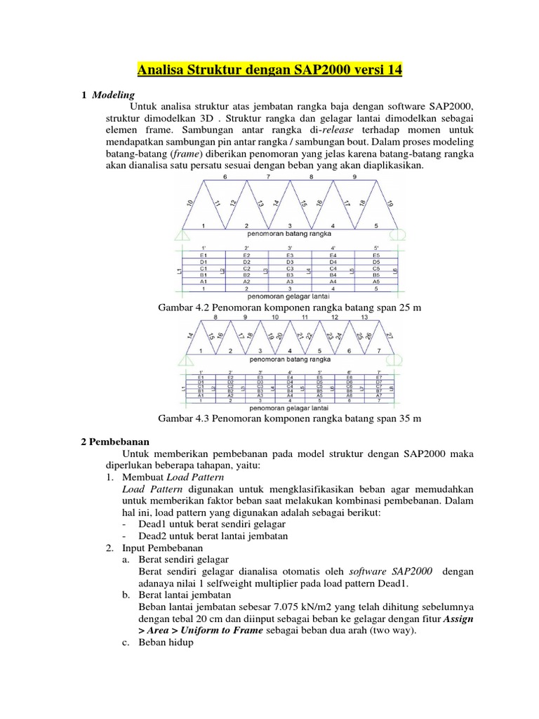 analisa  struktur jembatan  rangka dengan sap2000 versi 14 1   analisa  struktur jembatan  rangka dengan sap2000 versi 14 1