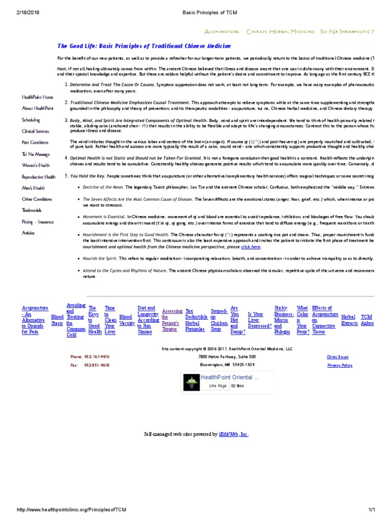 Basic Principles of TCM | PDF | Traditional Chinese Medicine | Qi