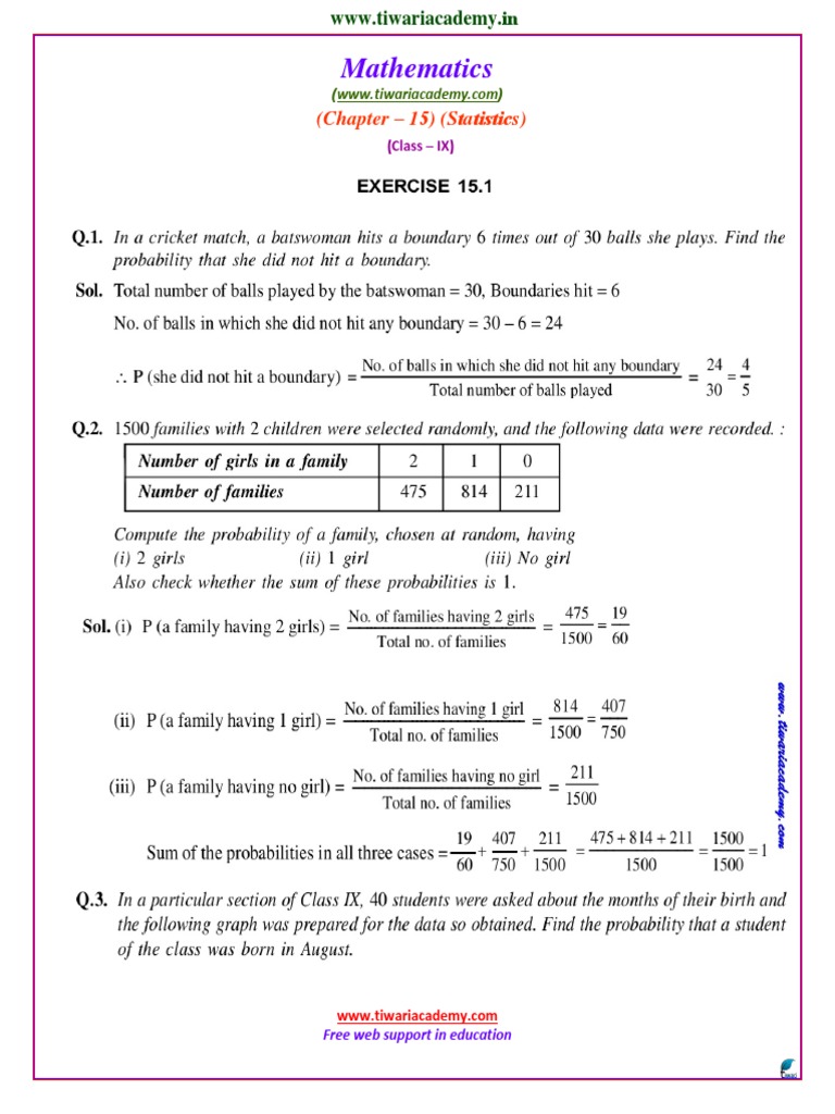Class 9 Statistics Solutions Guide | PDF | Statistics | Science