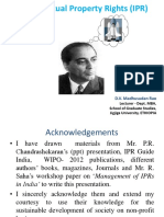 Intellectual Property Rights (IPR) : D.V. Madhusudan Rao
