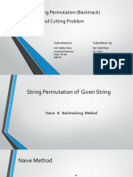 String Permutation and Rod Cutting Problem
