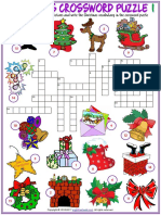 Christmas Vocabulary Esl Crossword Puzzle Worksheets For Kids PDF