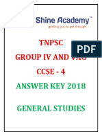 TNPSC Gs Answer Key 2018