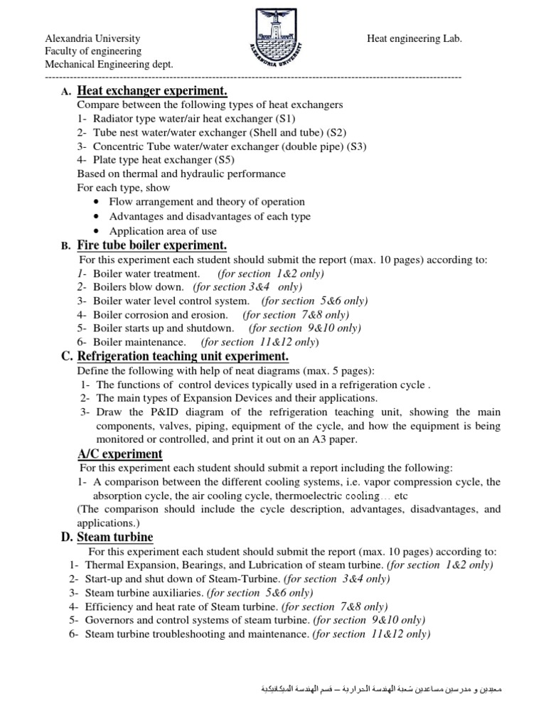 Heat Exchanger Experiment PDF Heat Exchanger Boiler