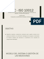 NTC-ISO 10012 Sistema de Gestión de Mediciones