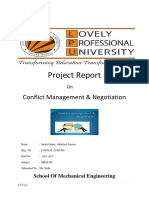Project Report: Conflict Management & Negotiation