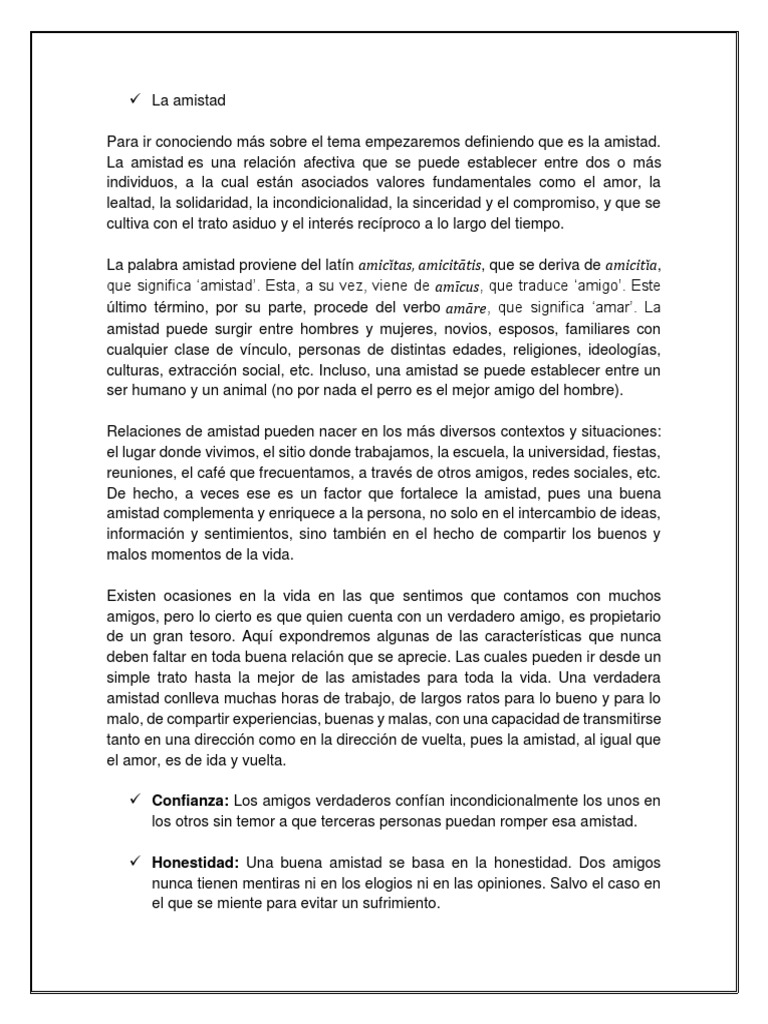 La Amistad y El Noviazgo. | PDF | Inteligencia emocional | Amor