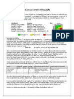 Risk Assessment: Being Safe: Example Calculation