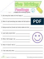 Sentence Writing Feelings PDF