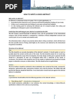 How to Write a Good Abstract 2018
