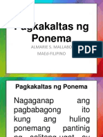 Pagkakaltas NG Ponema