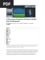 5 Dicas Para Dominar PreSonus Studio One Professional