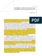 Distúrbios Identitários Em Tempos de Globalização Michel Agier