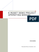 K-ROSET Demo Operating Manual - EN