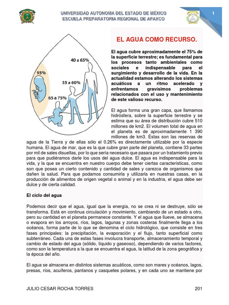 Importancia y Desafíos del Agua Dulce | PDF | Agua dulce | La ...