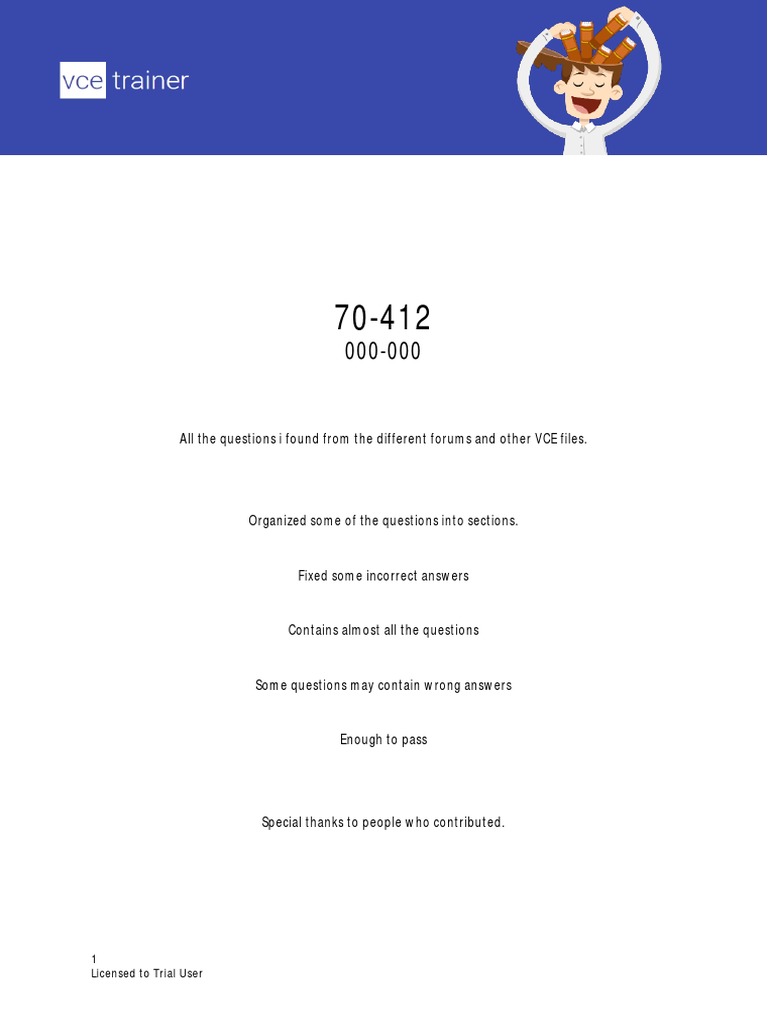 70-412 Advanced Server 2012 Practice Test | PDF | Active Directory ...