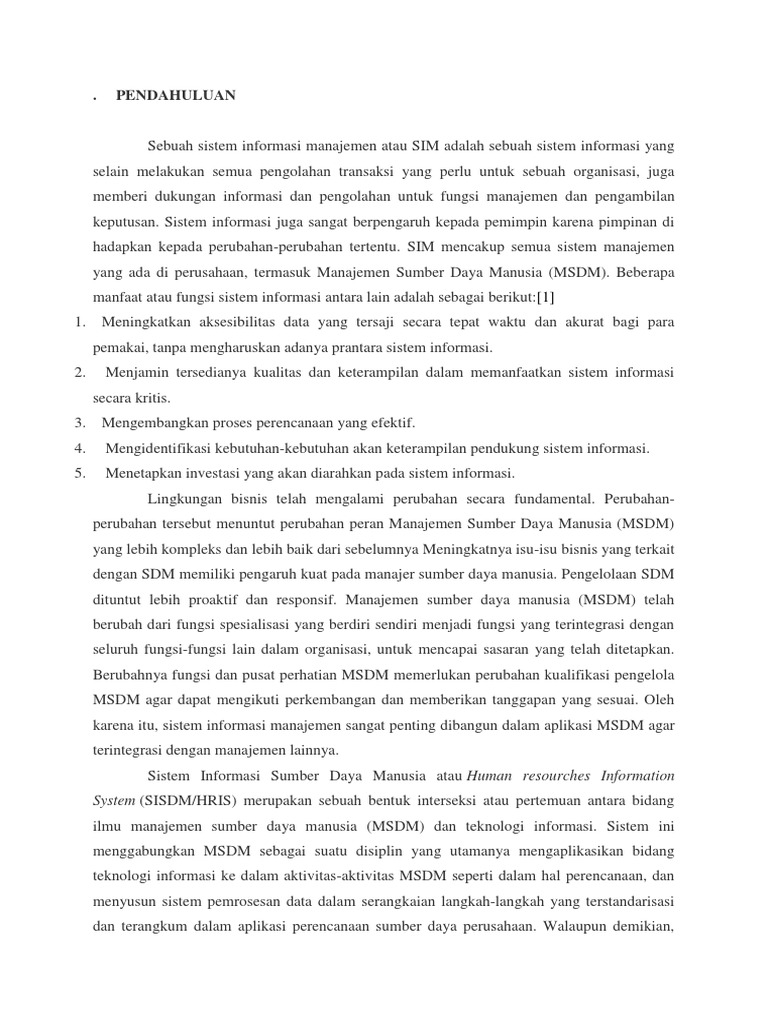 Sim SDM Pendidikan | PDF