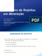 Barragens de rejeitos mineração