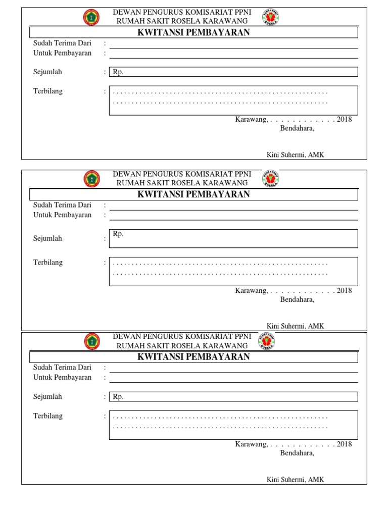 Contoh Kwitansi Komisariat Ppni