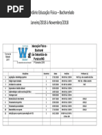 Calendário Educação Física Bacharel - Turma I - Janeiro a Novembro 2018 (2)