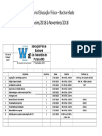 Calendário Educação Física Bacharel - Turma I - Janeiro a Novembro 2018 (2)