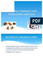 Budi Daya Tanaman Dan Pembuatan Simplisia