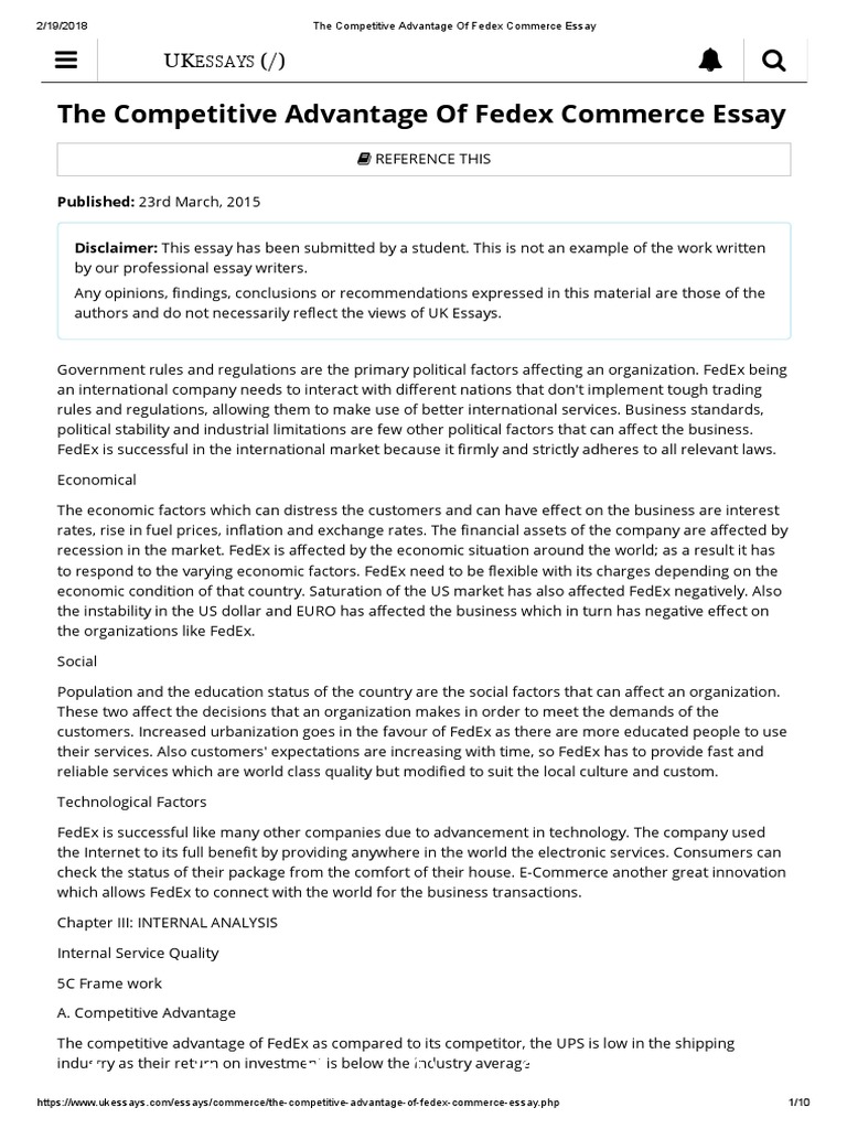 Fedex essays image