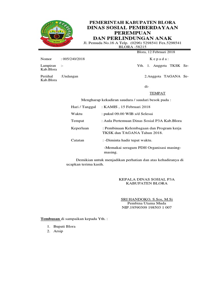 Contoh Kop Surat Dinas Sosial - Contoh Kop Surat