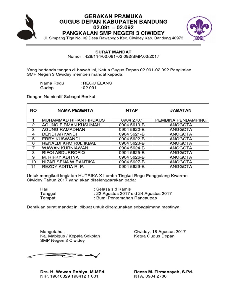 Surat Mandat