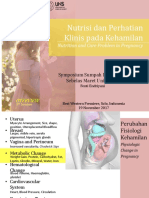 Nutrisi Dan Perhatian Klinis Pada Kehamilan: Nutrition and Care Problem in Pregnancy