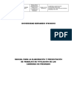 Manual para La Elaboración y Presentación de Trabajos de Titulación