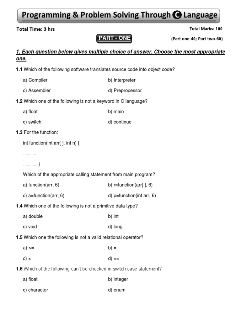 C Language Pdf C Programming Language Pointer Puter Programming