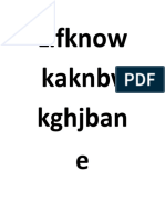 Lifknow Kaknbv Kghjban e