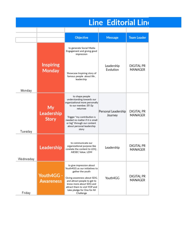 Social Media Editorial Line | PDF | Leadership | Social Media
