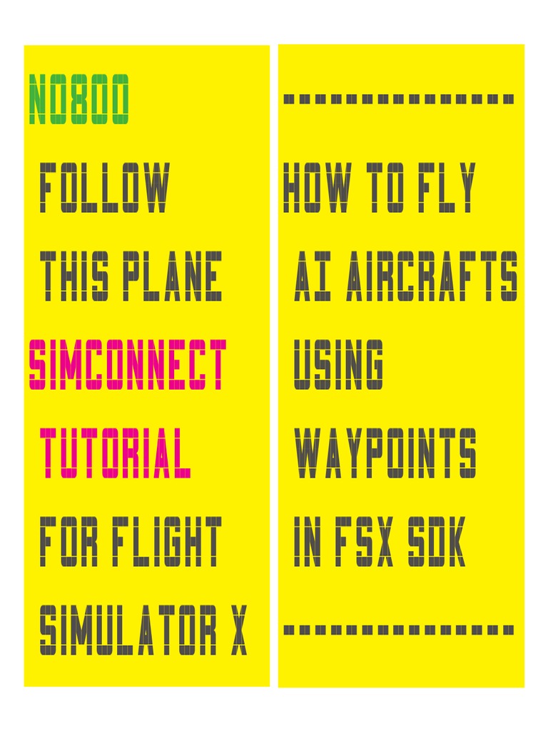 SimConnect Tutorial 0-800 PDF | PDF | C (Programming Language ...