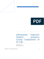 Information - Saharawi Student prisoners Group Companions of El Uali 