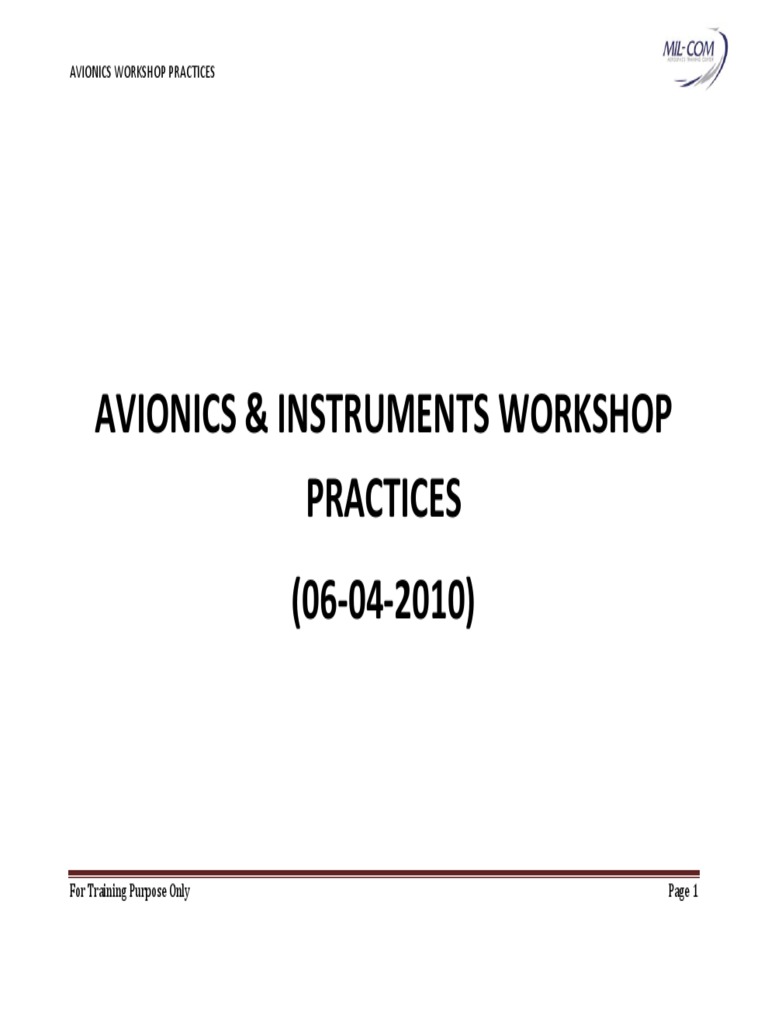 Avionics Workshop Trainingrev3 PDF | PDF | Business | Computers