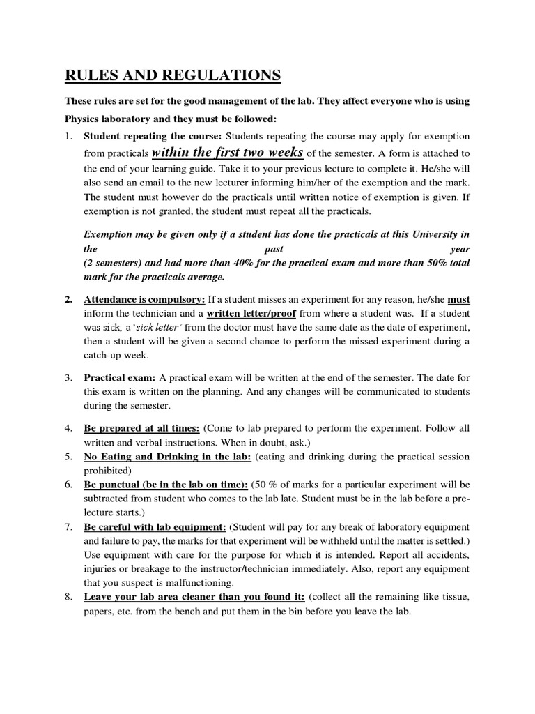 Rules and Regulations | PDF | Students | Academic Term