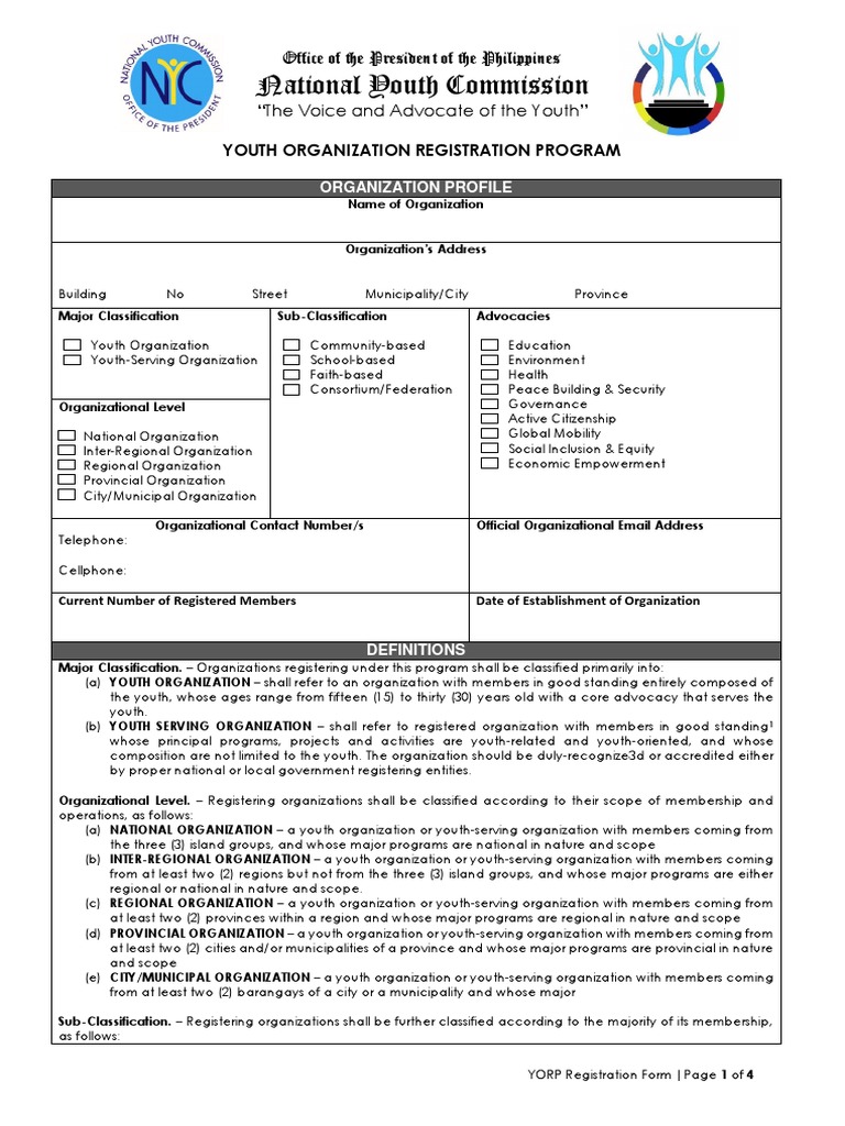 Registration Form | PDF | Youth | Government