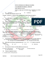 Exame de Admissão de Química (ISCISA 2015)