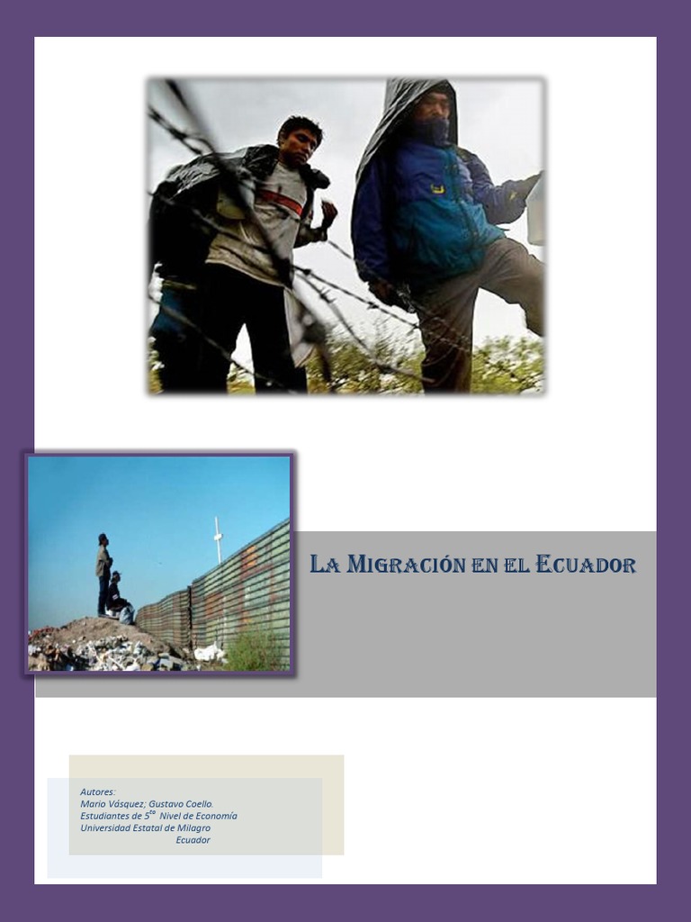 Migracion Ecuador PDF | PDF | Migración humana | Ecuador