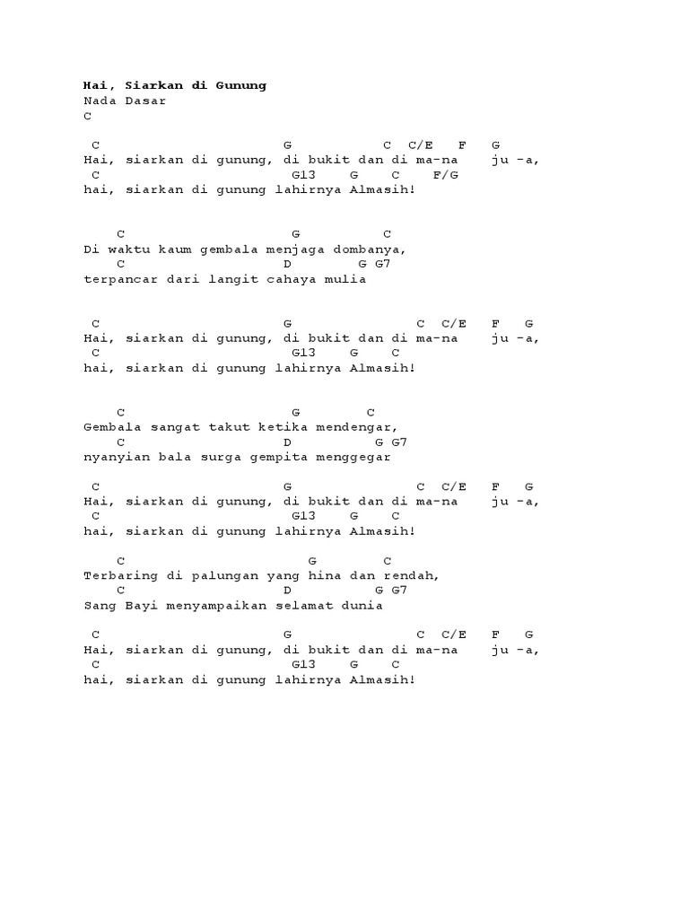 Chord lagu natal