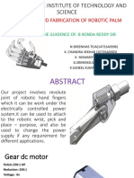 Design and Fabrication of Robotic Palm