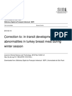 Correction To In-Transit Development of Color Abnormalities in Turkey Breast Meat During Winter Season