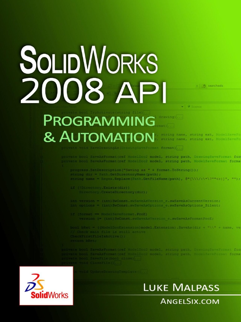 Malpass Luke.-SolidWorks 2008 API - Programming and Automation (2011) PDF |  PDF | Subroutine | Parameter (Computer Programming)