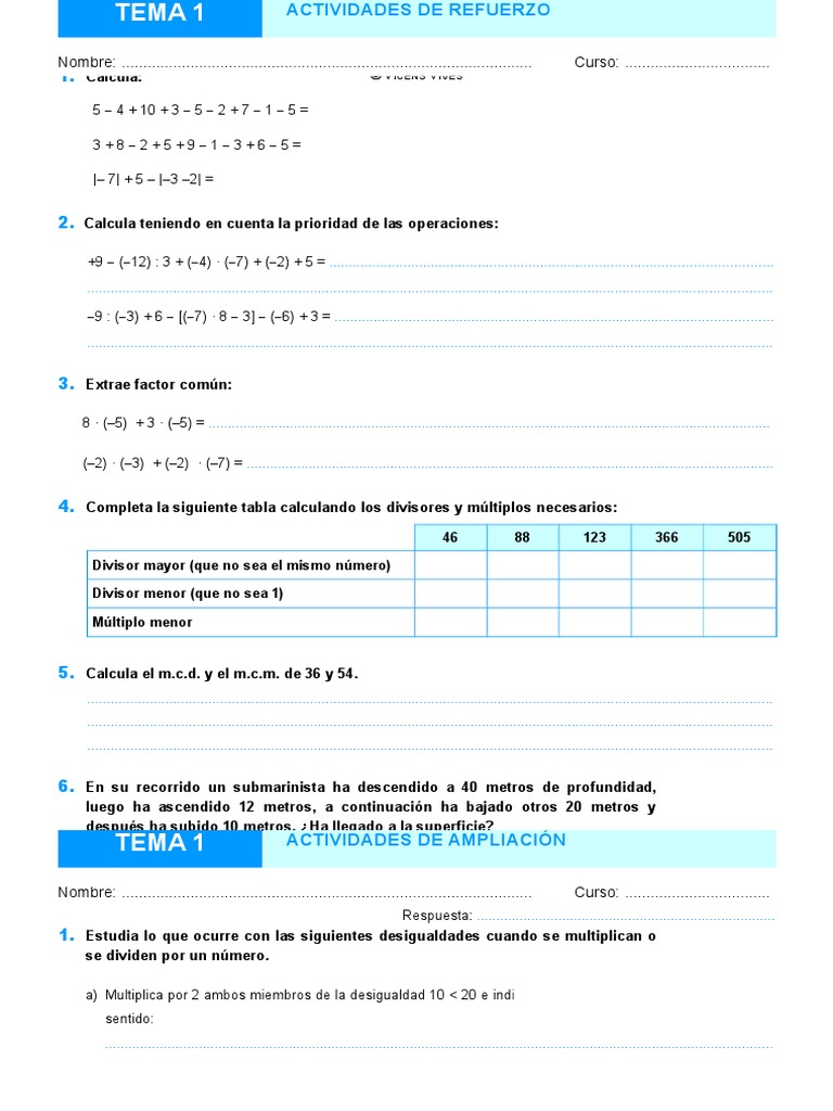 MAT 2 Ref y Amp 01 | PDF | Números | Enseñanza de matemática