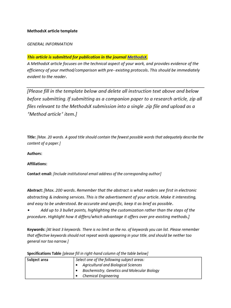Methodsx Template